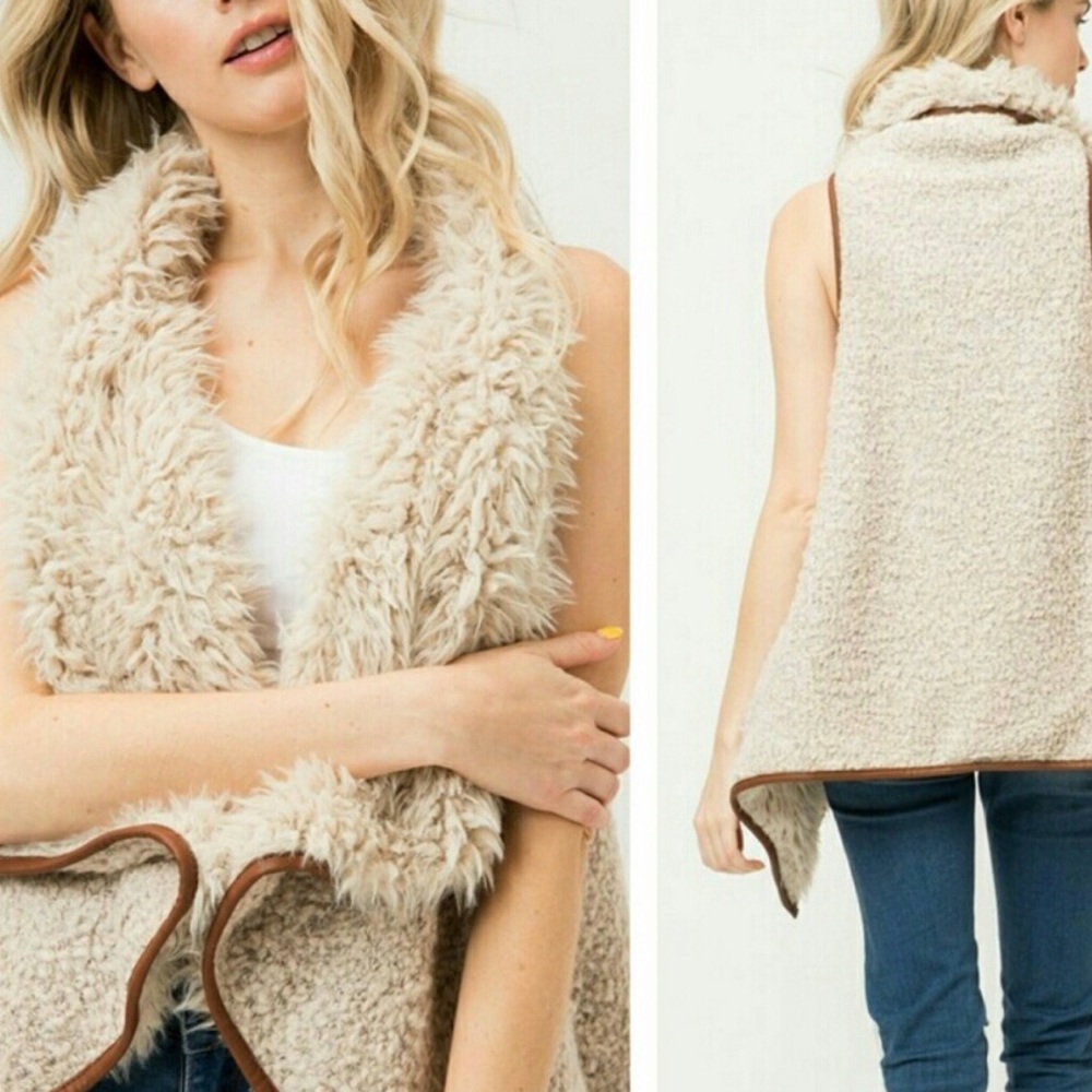 Cream Teddy Vest